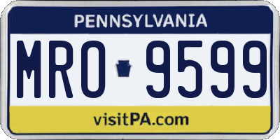 PA license plate MRO9599