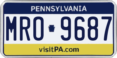 PA license plate MRO9687