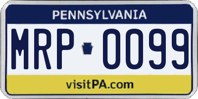 PA license plate MRP0099