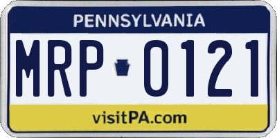 PA license plate MRP0121