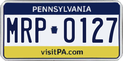PA license plate MRP0127
