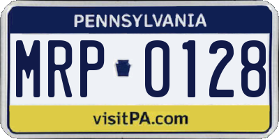 PA license plate MRP0128