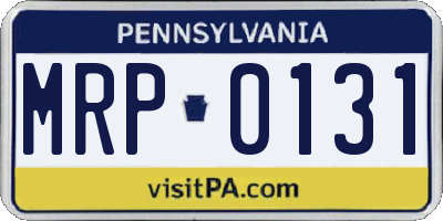PA license plate MRP0131