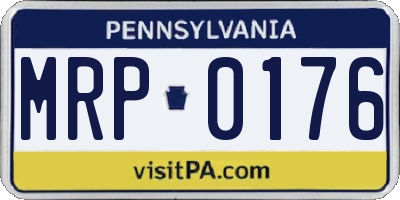 PA license plate MRP0176