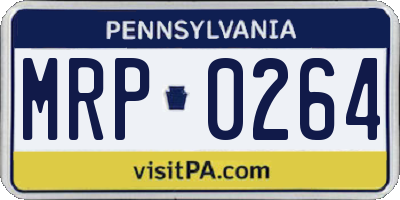 PA license plate MRP0264