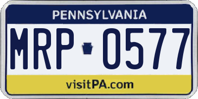 PA license plate MRP0577
