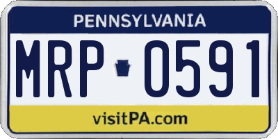 PA license plate MRP0591