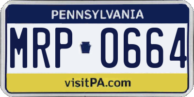 PA license plate MRP0664