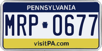 PA license plate MRP0677
