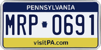PA license plate MRP0691