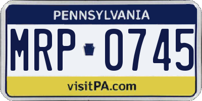 PA license plate MRP0745