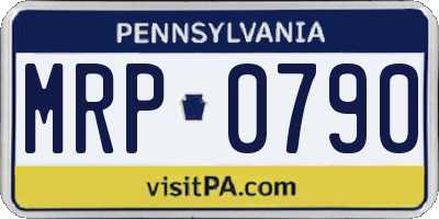 PA license plate MRP0790