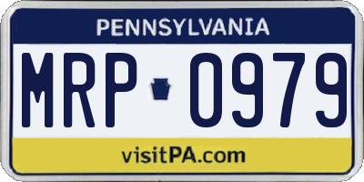 PA license plate MRP0979