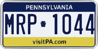 PA license plate MRP1044