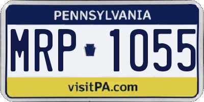 PA license plate MRP1055