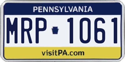 PA license plate MRP1061