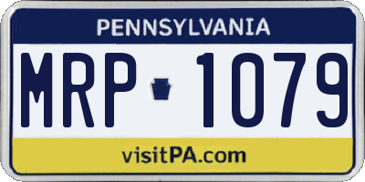 PA license plate MRP1079