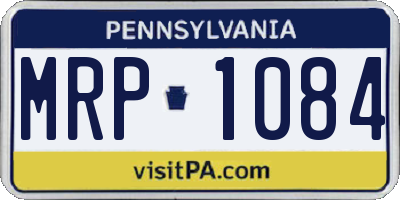 PA license plate MRP1084