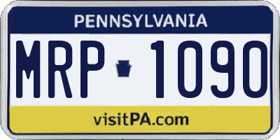 PA license plate MRP1090