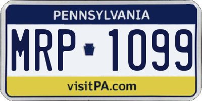 PA license plate MRP1099