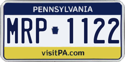 PA license plate MRP1122