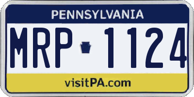 PA license plate MRP1124