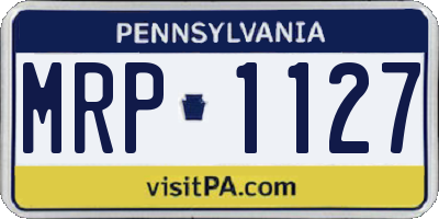 PA license plate MRP1127