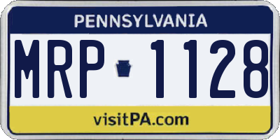 PA license plate MRP1128