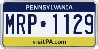 PA license plate MRP1129