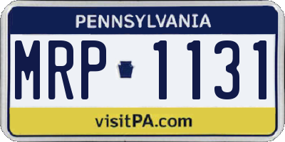 PA license plate MRP1131