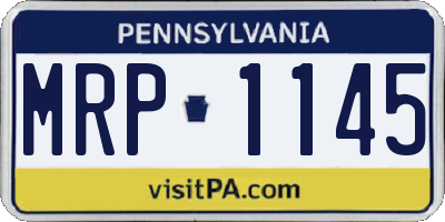 PA license plate MRP1145