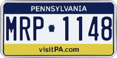 PA license plate MRP1148