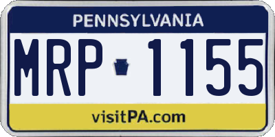 PA license plate MRP1155