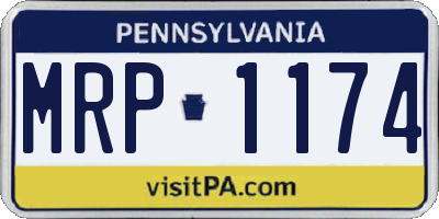 PA license plate MRP1174