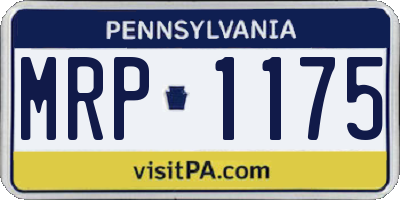 PA license plate MRP1175