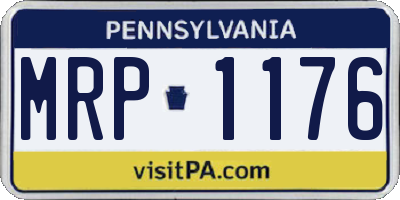 PA license plate MRP1176