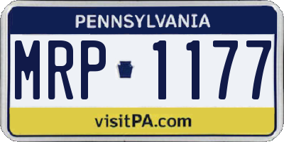 PA license plate MRP1177