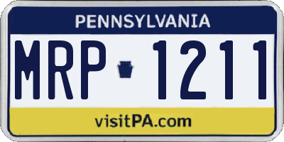 PA license plate MRP1211