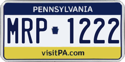 PA license plate MRP1222