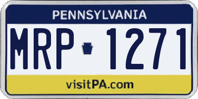 PA license plate MRP1271