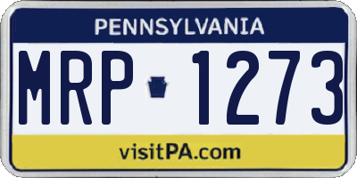 PA license plate MRP1273