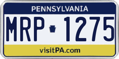 PA license plate MRP1275