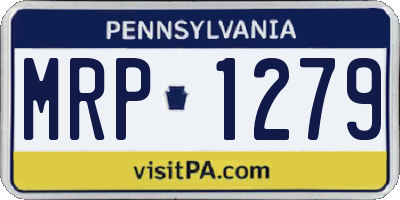 PA license plate MRP1279