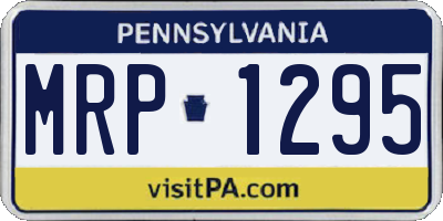 PA license plate MRP1295