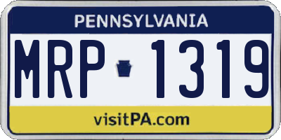 PA license plate MRP1319