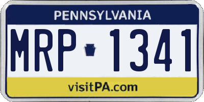 PA license plate MRP1341
