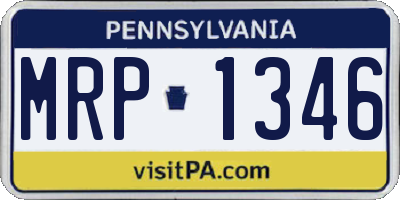 PA license plate MRP1346