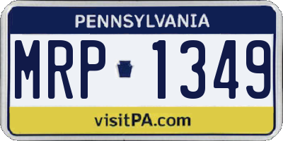 PA license plate MRP1349