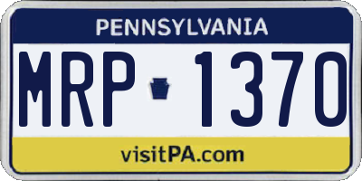 PA license plate MRP1370