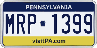 PA license plate MRP1399